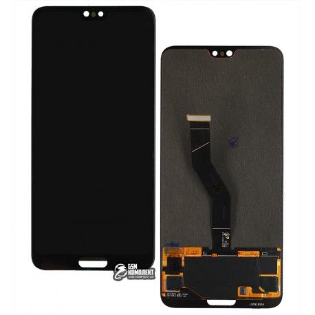 Дисплей для Huawei P20 Pro, чорний, з тачскріном, оригінал (переклеєне скло), CLT-L29 / CLT-L09 (140333)
