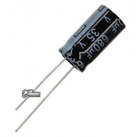 Конденсатор електролітичний 680 uF 35 V, 105 C, d10 h17 (CHONG) (131437)
