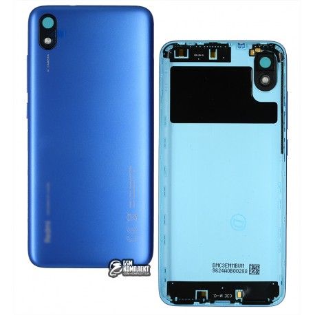 Задня панель корпуса для Xiaomi Redmi 7A, блакитний, з боковими кнопками, оригінал, Gem Blue, MZB7995IN, M1903C3EG, M1903C3EH, M1903C3EI (153873)