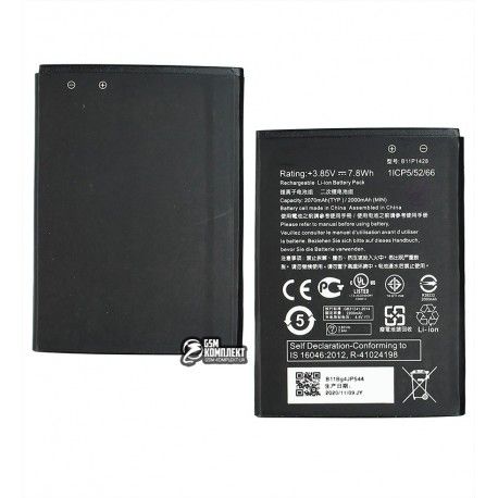 Акумулятор Asus ZenFone GO (ZB452KG), Li-Polymer, 3.85В, 2400 мАг, B11P1428, без логотипу (153968)