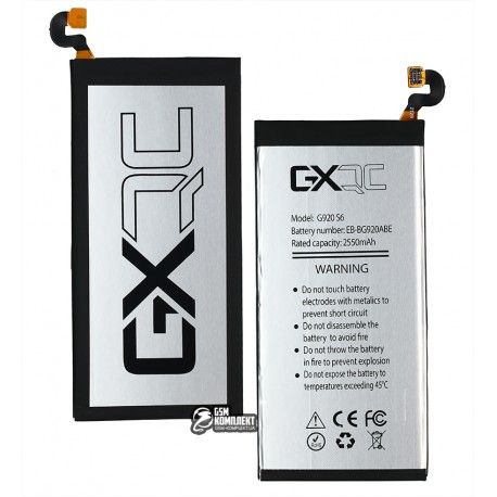 Акумулятор GX EB-BG920ABE для Samsung G920F Galaxy S6, Li-ion, 3,85 B, 2550 мАг (154184)