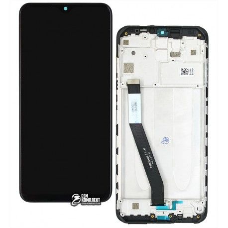 Дисплей для Xiaomi Redmi 9, чорний, з рамкою, оригінал (PRC), M2004J19G, M2004J19C (153522)