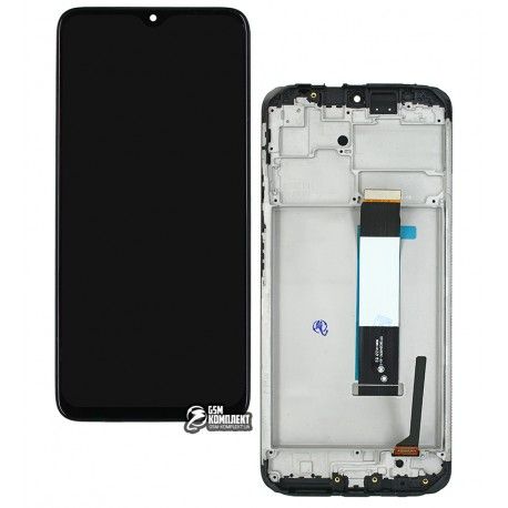 Дисплей для Xiaomi Poco M3, Redmi 9T, чорний, з рамкою, оригінал (PRC) (151464)