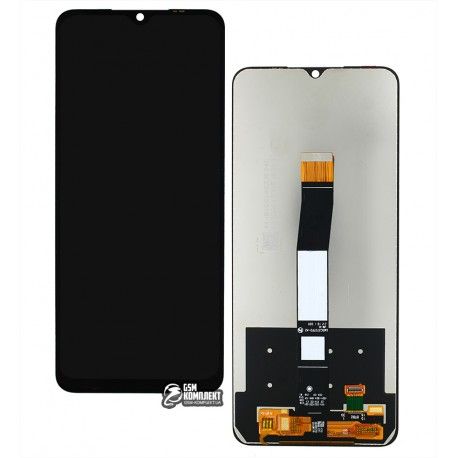 Дисплей для Xiaomi Poco C40, Redmi 10C, чорний, з тачскрином, High quality (155474)