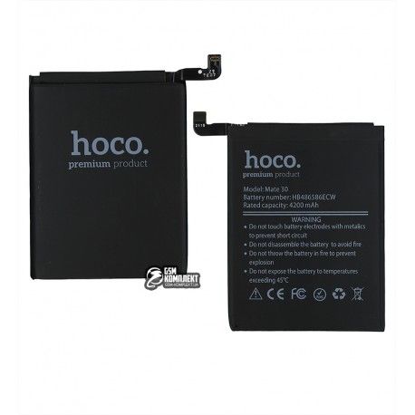 Акумулятор Hoco HB486586ECW Huawei P40 Lite, Mate 30, Honor V30, Nova 6 SE, Nova 7i, Li-Polymer, 3,82 B, 4200мАг (155865)