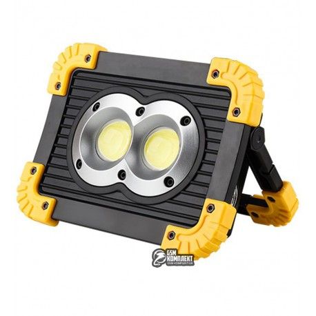 Прожектор світлодіодний L802-20W-2COB+1W, ЗУ micro USB, 2x18650/3xAA, Power Bank (155988)