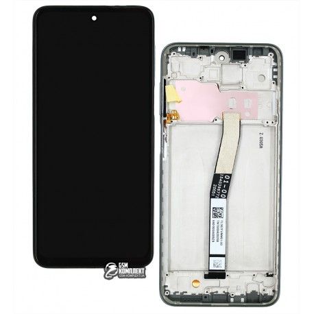 Дисплей Xiaomi Redmi Note 9 Pro, Redmi Note 9S, сірий, з тачскріном, з рамкою, High quality, M2003J6B2G, M2003J6A1G (145163)