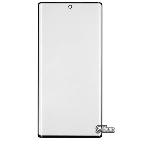 Скло дисплея для Samsung N970F Galaxy Note 10 з OCA-плівкою, чорне (149016)