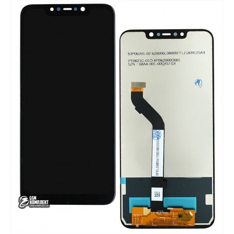 Дисплей для Xiaomi Pocophone F1, чорний, без рамки, China quality, M1805E10A (156289)