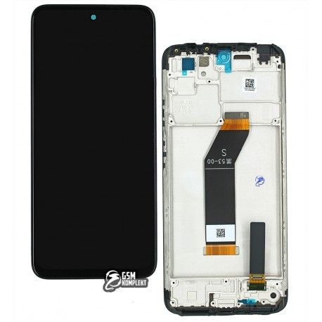 Дисплей для Xiaomi Redmi 10 2021, чорний, з рамкою K19A, оригінал (PRC), carbon gray (156291)