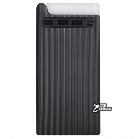 Power bank Hoco J62, 30000mAh (3USB+Micro-USB+Type-C) з LED індикатором та настільною лампою (157281)