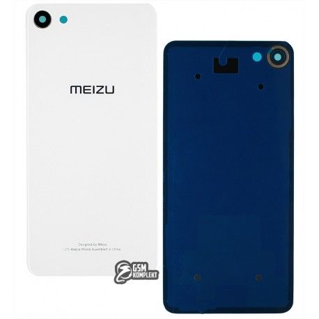 Задня панель корпуса для Meizu U10, білий, із склом камери (149489)