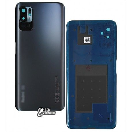 Задня панель корпуса для Xiaomi Redmi Note 10 5G, сірий, із склом камери, Graphite Gray (154097)