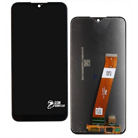 Дисплей для Samsung A015 Galaxy A01, чорний, Best Quality, без рамки, China quality, з широким конектором (154002)