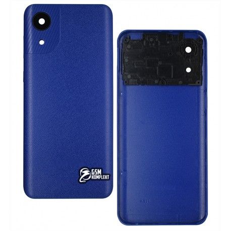 Задня панель корпусу Samsung A032 Galaxy A03 Core, синяя, зі склом камери (157934)
