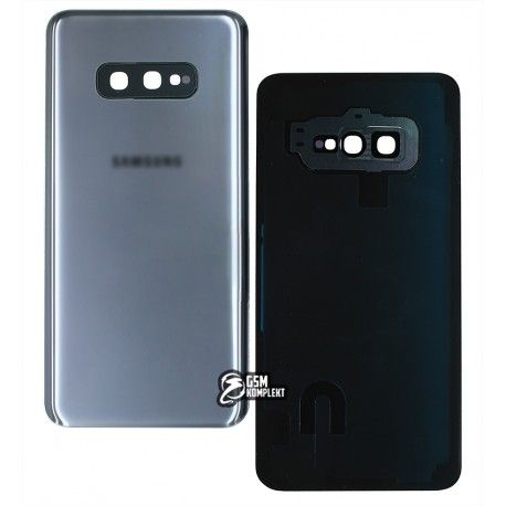 Задня панель корпуса для Samsung G970 Galaxy S10e, чорний, із склом камери (152324)