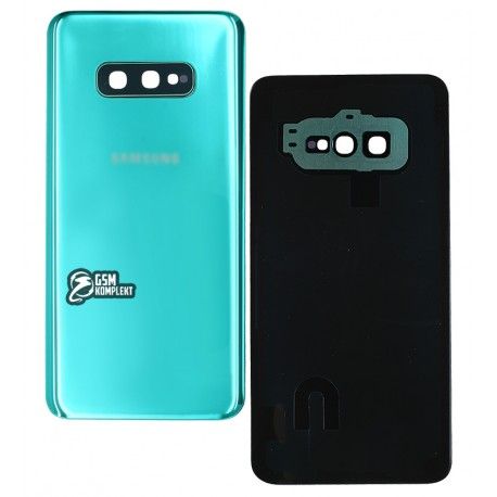 Задня панель корпуса для Samsung G970 Galaxy S10e, зелений, із склом камери (152343)