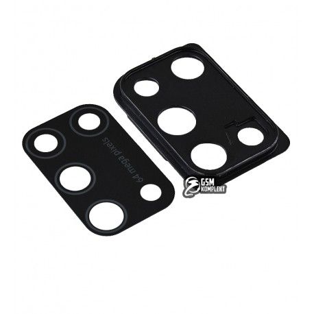 Скло камери для Samsung M315 Galaxy M31, M315F/DS Galaxy M31, чорний, з рамкою (152093)