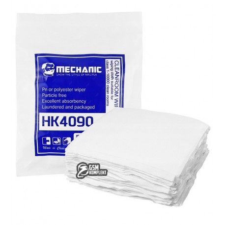 Серветка з мікрофібри Mechanic HK4090, для усунення пилу та відбитків, 50 шт, 100*100 мм (154953)