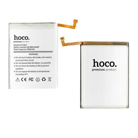 Акумулятор Hoco EB-BM526ABY для Samsung A235 Galaxy A23, A736 Galaxy A73 5G, M236B Galaxy M23, M336B Galaxy M33, M526 Galaxy M52 5G, M536 Galaxy M53, Li-ion, 3,86 B, 5000 мАг (159079)