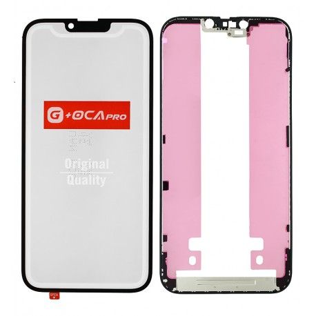 Скло дисплея для Apple iPhone 14 Plus, з OCA-плівкою, з олеофобним покриттям, загартоване, G+OCA Pro, чорне (159295)