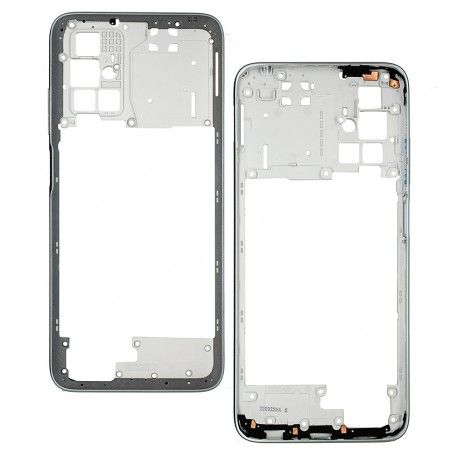 Середня частина корпусу для Xiaomi Redmi 10, серебристая (159288)