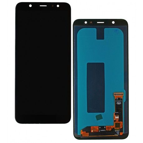 Дисплей для Samsung A605 Dual Galaxy A6+ (2018), чорний, без рамки, High quality, з широким обідком, (OLED) (159447)