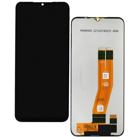 Дисплей для Samsung A145 Galaxy A14, чорний, без рамки, Original (PRC), original glass, з чорним шлейфом (159878)