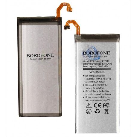 Акумулятор Borofone EB-BJ800ABE для телефону Samsung A600F Dual Galaxy A6 (2018), J600F Galaxy J6, J800F Galaxy J8, Li-ion, 3,85 B, 3000 мАг (146215)