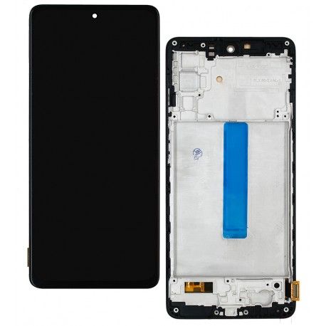 Дисплей для Samsung M526 Galaxy M52 5G, чорний, з рамкою, High quality, (OLED) (160346)