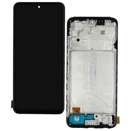 Дисплей для Xiaomi Poco M5s, Redmi Note 10, Redmi Note 10S, черный, с рамкой, High quality, (OLED) (153133)