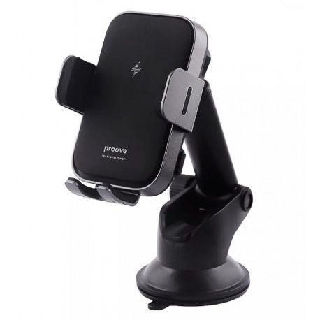 Автотримач із бездротовою зарядкою Proove Triple Clamp 15W (black) (161447)