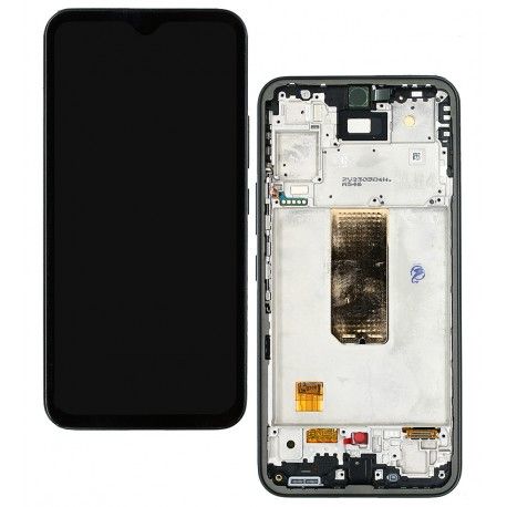 Дисплей для Samsung A546F Galaxy A54 (2023), чорний, з рамкою, із сенсорним екраном, з широким обідком, (OLED), High quality (161344)