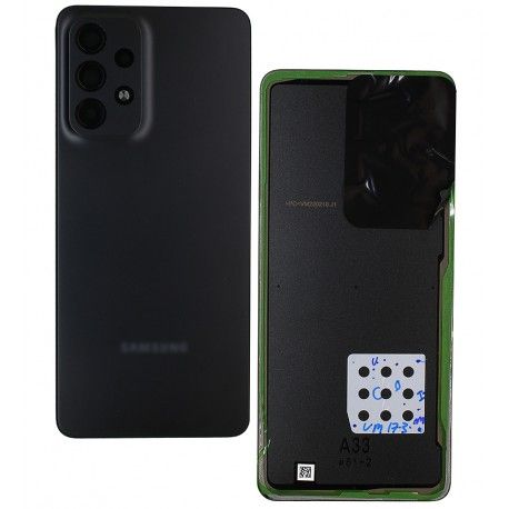 Задня панель корпуса для Samsung A336 Galaxy A33 5G, чорний (156326)