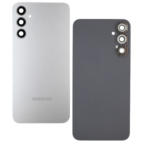 Задня панель корпусу Samsung A346 Galaxy A34 (2023), Silver, срібляста, зі склом камери (162484)