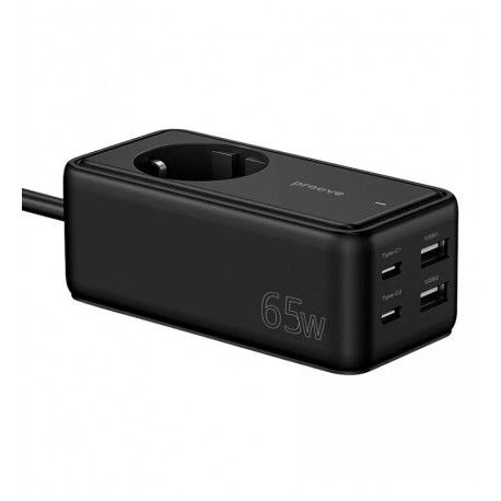 Фільтр з заряджанням Proove Power Strip Homester PD-03 1AC 65W (2 Type-C + 2USB) (black) (162526)