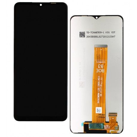 Дисплей для Samsung A127 Galaxy A12 Nacho, чорний, без рамки, Оригінал (переклеєне скло), BV065WBM-L06-DB00_R0.0 (161241)
