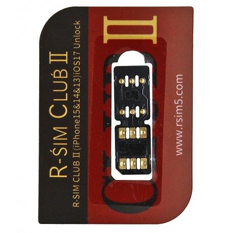 R-Sim Club II Card, Легке та швидке декодування sim-карт на iPhone 15 / 14 / 13 / 12 та раніших моделях (eSIM QPE 5G, iOS 17). Стабільний 5G сигнал. Підтримуються сім-картки ATT та T-Mob. (163083)