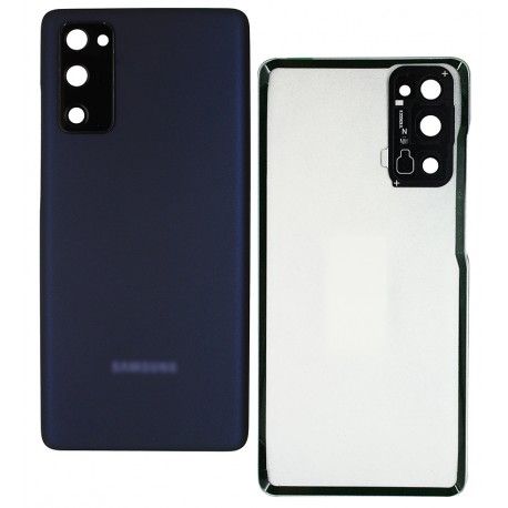 Задня панель корпуса для Samsung G780 Galaxy S20 FE, синій, із склом камери, Cloud Navy (152332)