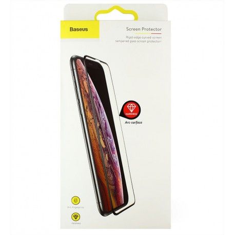 Захисне скло Baseus 0.2mm All-screen Arc-surface Tempered Glass Film For iPhone Xs Max, iPhone 11 Pro Max (SGAPIPH65-TN01) (140854)