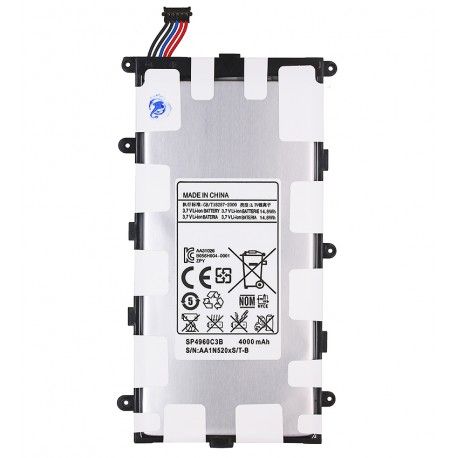 Акумулятор SP4960C3B для Samsung P3100 Galaxy Tab2, P3110 Galaxy Tab2, P6200 Galaxy Tab Plus, Li-ion, 3,7 B, 4000mAh, High Quality, без логотипу (162731)