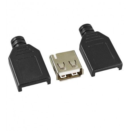 0Гніздо USB-A з корпусом USBAF-COVER (136288)