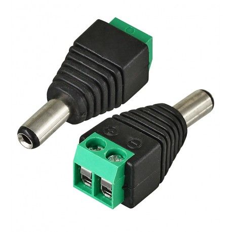 DC штекер 2,5x5,5 mm з клемної колодкою під гвинт (143215)