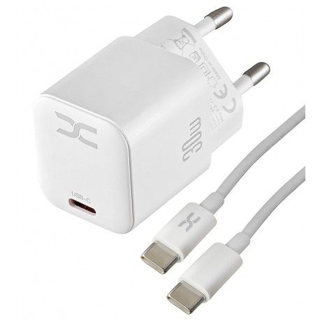 Зарядний пристрій DC CA-F06, 2в1 Lightning PD/30W/GaN Technology, білий (162649)