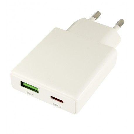 Зарядний пристрій Hoco N45 1USB/1Type-C, QC/PD, 30W/3A (white) (159701)