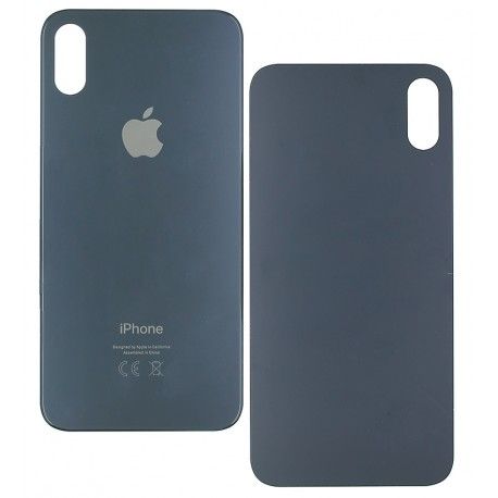 Задня панель корпусу iPhone XS, чорна, зі зняттям рамки камери, small hole (130175)