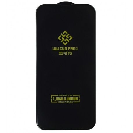 Захисне скло для Apple iPhone 13 Pro Max, iPhone 14 Plus, High Aluminum, чорне (166279)
