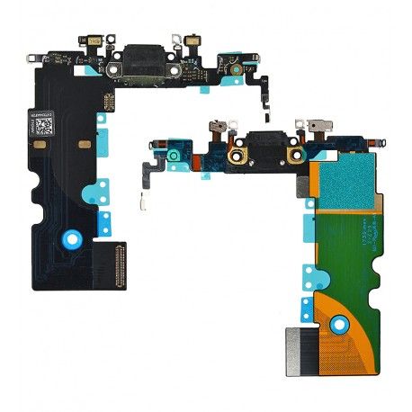 Шлейф для iPhone 8, iPhone SE 2020, коннектора зарядки, чорний, HC (142369)