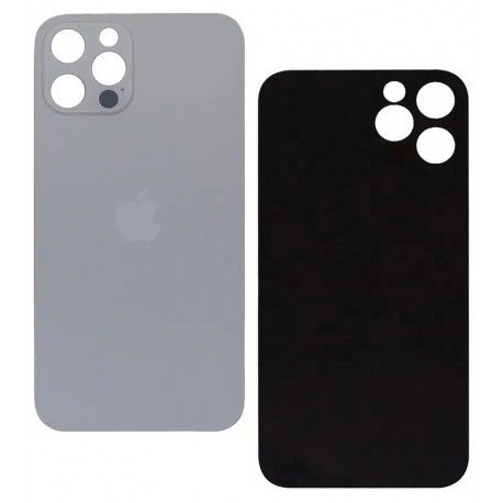 Задня панель корпуса для Apple iPhone 12 Pro, білий, сріблястий, зі зняттям рамки камери, small hole, Silver (157387)