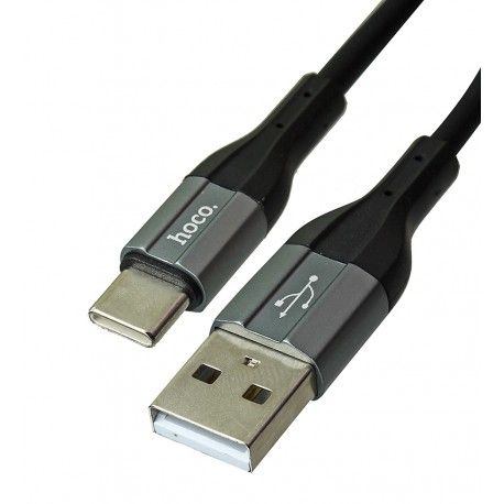 Кабель Type-C - USB, Hoco X72, 1м, 3А, силиконовый, черный (168823)